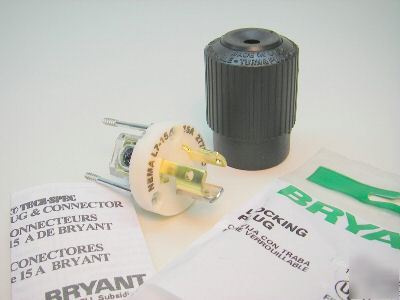 4770NP, nema L7-15 locking plug, 15A, 277V, bryant