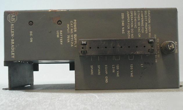 Allen bradley 1771-pa bulletin power supply series v