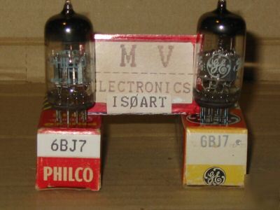 2 tubes 6BJ7 ge + philco - valvole rÃ¶hren lampes