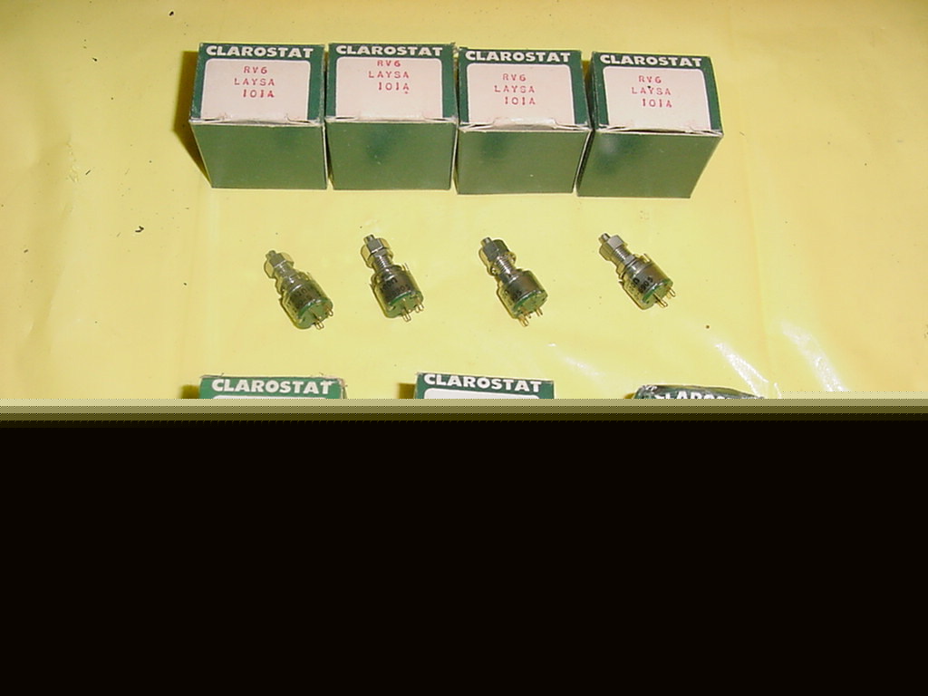 7 clarostat potentiometers 500-15K ohms audio ham radio