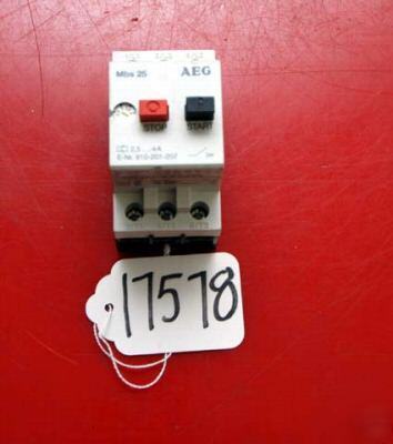 Aeg overload relay MBS25 2.5 - 4.0 amp