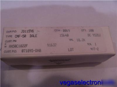 Dale carbon resistor rs 1/4 mil-spec M9628 1 % 162 ohm