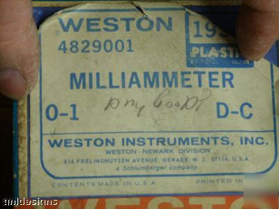 New 2 weston milliammeter table & head feed rate meters