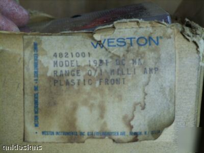 New 2 weston milliammeter table & head feed rate meters
