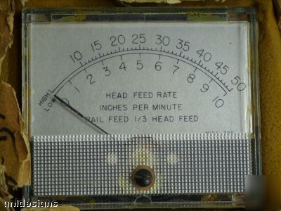 New 2 weston milliammeter table & head feed rate meters