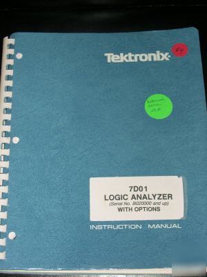Tektronix 7D01 logic analyzer w/options instruction man