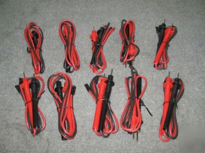 Lot of 10 amprobe 2FT. test leads / probe sets