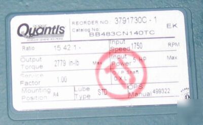 New dodge quantis rhb 48 BB483CN140TC 5HP 15.42:1 