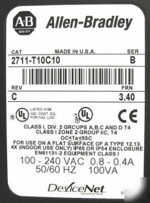 Allen bradley panelview 2711-T10C10 b 2711T10C10 l use