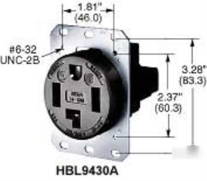 Hubbell HBL9430A single recepticle