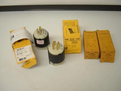 Hubbell twist-lock & a.c. switch lot of 4 