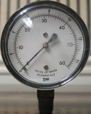 Marshall town inches of water gauge kilopascals
