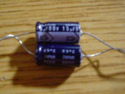 New 100PCS nichicon 80V 15UF 85C axial capacitor 