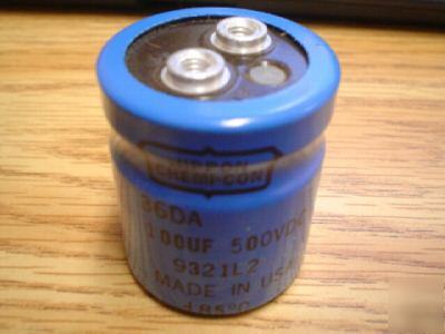 New 2PCS 500V 100UF ucc computer grade bus capacitors 