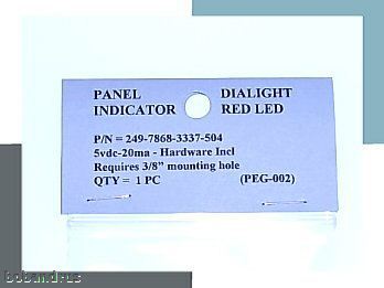 New dialight panel mount indicator light - red led