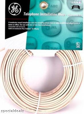 Ge 100 ft phone installation wire - 4 conductor #26180