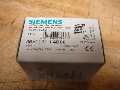 Siemens control relay 3RH1131-1AB00 