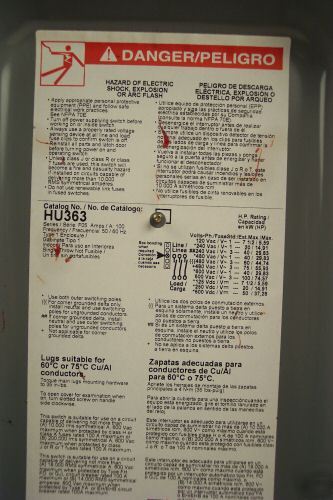 Square d 100 amp safety disconnect switch HU363 