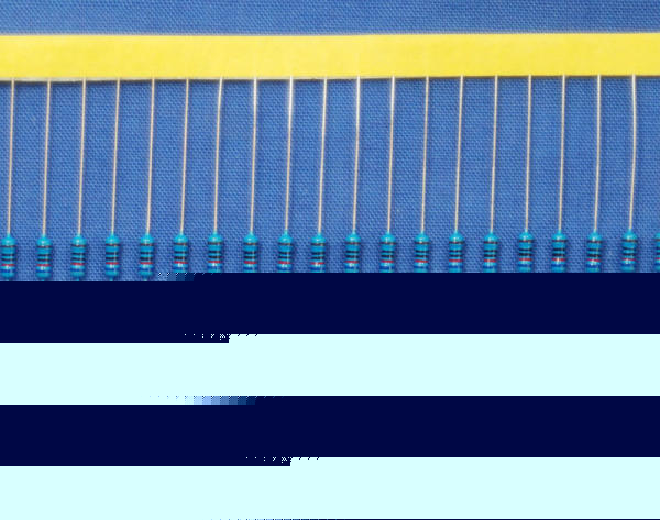 2000PCS 50 value 1/4W 1% metal film resistor 1R~10MR