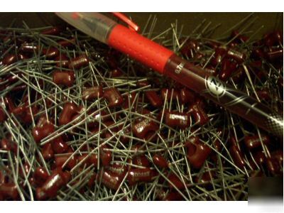25 vintage silver mica DM15 capacitors 100PF 500V 5%