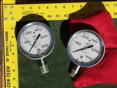 2P u.s.gauge 0-15,000 psi high pressure hydraulic steam