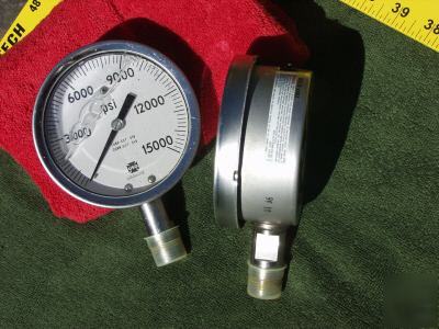 2P u.s.gauge 0-15,000 psi high pressure hydraulic steam