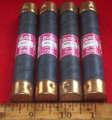 New 4 nos 15 a 600V buss general purpose fuses bussman