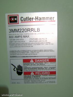 New cutler hammer 3MM22RRLB 200 amp res. electric meter 
