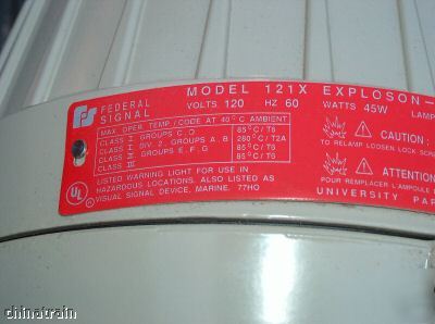 Federal signal corp. xp explosion proof rotating beacon