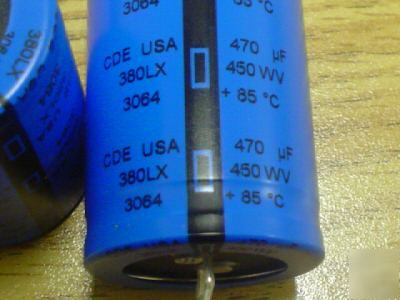New 10 cde 450V 470UF mini snap in capacitors 