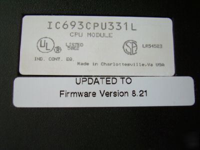 Ge fanuc IC693CPU331-l updated vr.8.21 