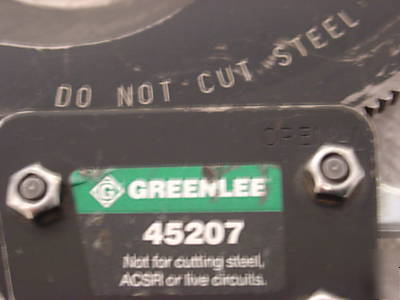 Greenlee ratchet cable cutters model 45207