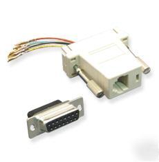 Icc d-sub modular adapter kit m 6P6C RJ412 ICDB15TF6C