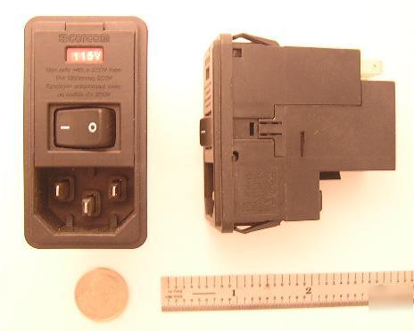 New corcom fused line filter with power switch 1 pc 