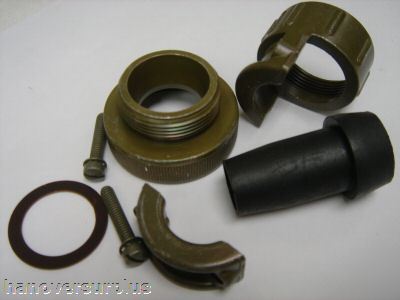 Mil spec connectors with cable clamps lot of 3 