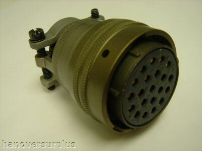 Mil spec connectors with cable clamps lot of 3 