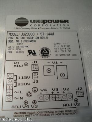 New unipower 500W power supply (12V @ 10A/5A)(5V @ 80A)