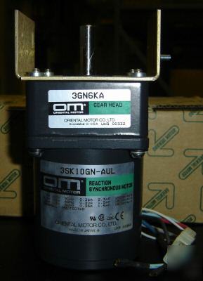New 3SK10GN-aul oriental motor w/3GN6KA gearhead brand 