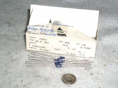 84 vintage dale RLR07C mil resistor 243 ohm 1/4W 1%