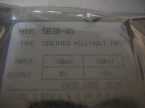 Analog devices 5B30-05 isolated millivolt input module