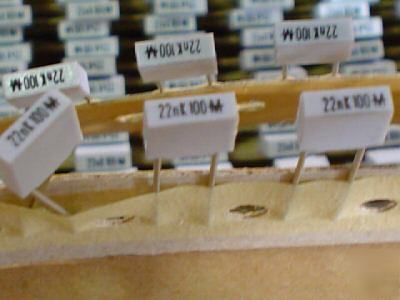 New 2500PCS 100V .022UF mallory box mylar capacitors 