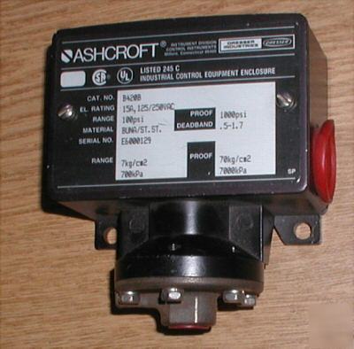 New ashcroft pressure switch B420B 100 psi-1000 proof 