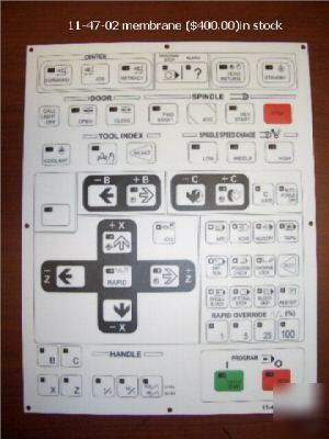 New hitachi seiki operator panel membrane replacement