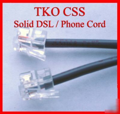 25 foot dsl telephone solid wire 24 awg - 4 wire CAT3