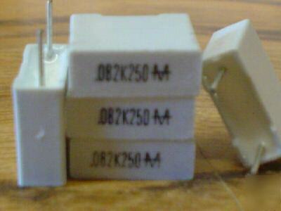 New 500 mallory 250V .082UF box mylar film capacitors 