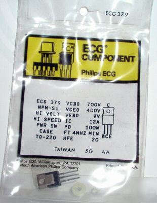 New NTE379 ECG379 npn high volt transistor 