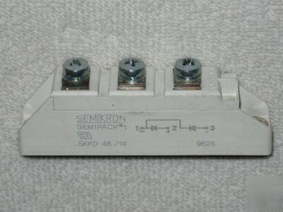 Skkd 46/14 semikron 1400V, 46AMP, dual rectifier block