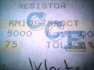 Resistor reel calchip 1% tol