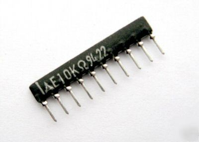 10K ohm 9 element 2% sip resistor network, 100 pcs