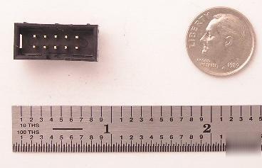 4 wall straight pcb header connectors 10 position 25 pc